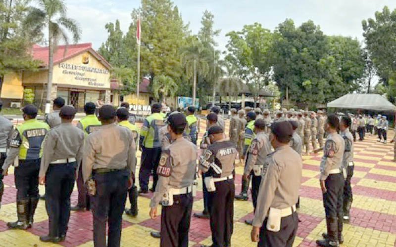 Ratusan Personel Gabungan Diturunkan Untuk Pengamanan Malam Idul Adha di Purwakarta