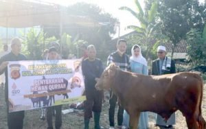 Polres Purwakarta Serahkan Kurban 28 Kambing dan 10 Sapi Kepada Masyarakat dan Pesantren