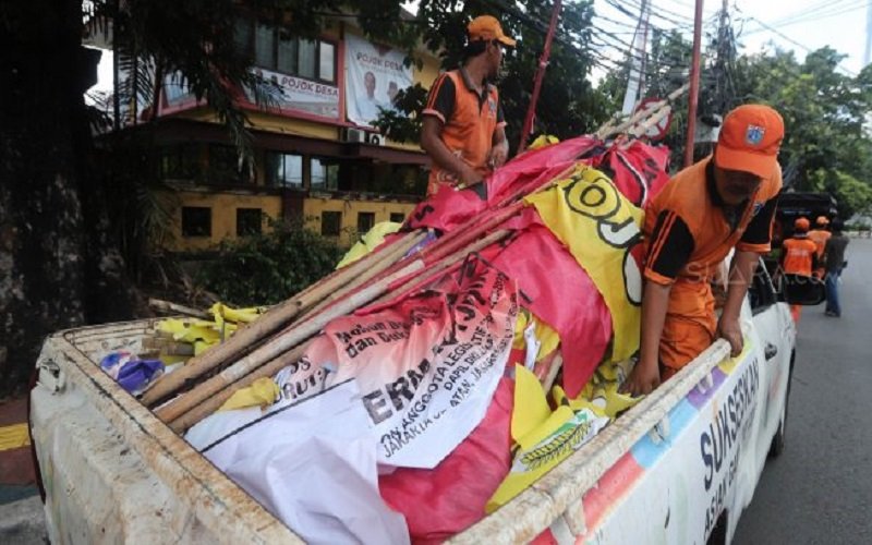 Baliho Kampanye Tak Sesuai Aturan, Satpol PP Purwakarta Bakal Segera Tertibkan