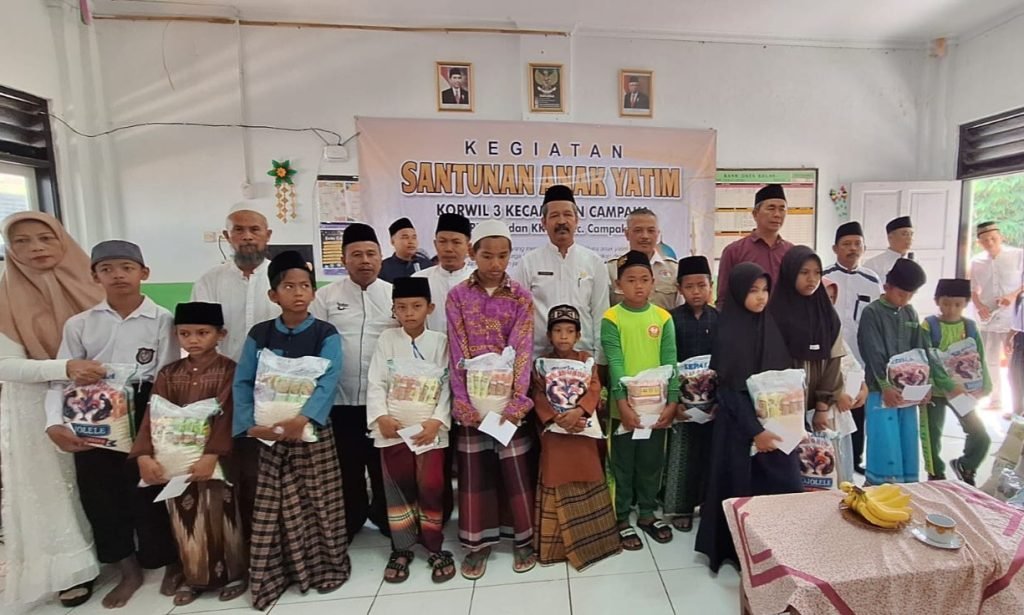 KORWIL 3 KECAMATAN CAMPAKA GELAR SANTUNAN ANAK YATIM 10 Muharram 1445 H, Korwil 3 Kecamatan Campaka bekerjasama dengan Kelompok Kerja Guru PAI, PGRI dan K3S menggelar acara Santunan bagi 200 anak yatim dan yatim piatu
