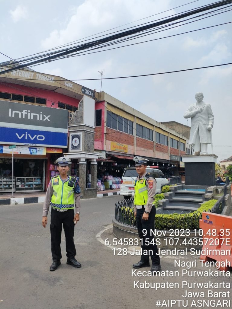 Kunjungan Presiden Joko Widodo, Satlantas Polres Purwakarta Lakukan Pengamanan Jalur