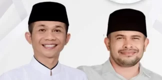 Pasangan calon bupati Purwakarta, Saepul Bahri Binzein (Om Zein) dan Abang Ijo Hapidin (Abang Ijo)