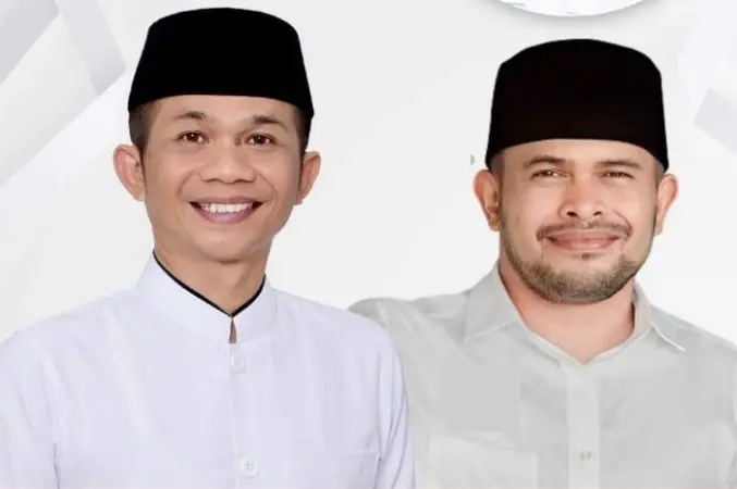 Pasangan calon bupati Purwakarta, Saepul Bahri Binzein (Om Zein) dan Abang Ijo Hapidin (Abang Ijo)