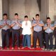 Petugas Lapas Purwakarta usai melaksanakan Shalat Ied