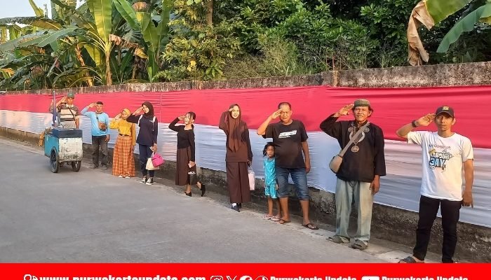 Bendera Merah Putih 100 Meter Awali Event Antara Sukarata–Lembur Pakuan di Purwakarta