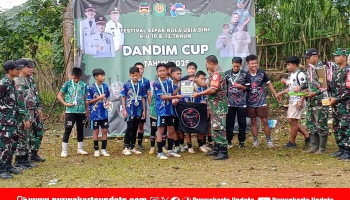 Generasi Emas Sepak Bola Purwakarta U-12 Bersinar di Ajang “DANDIM CUP 2025”