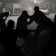 Olah TKP kasus pemilik hajatan tewas dikeroyok preman Purwakarta.