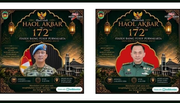 Brigjen Tri dan Kolonel Aditya Berkhidmat untuk Haol Syaikh Baing Yusuf ke-172