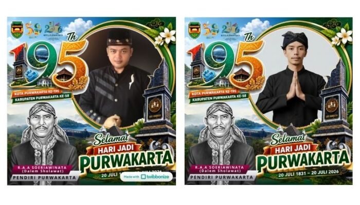 Perdana! Hari Jadi Purwakarta ke-195, Masyarakat Edukasi Sejarah dengan Twibbon