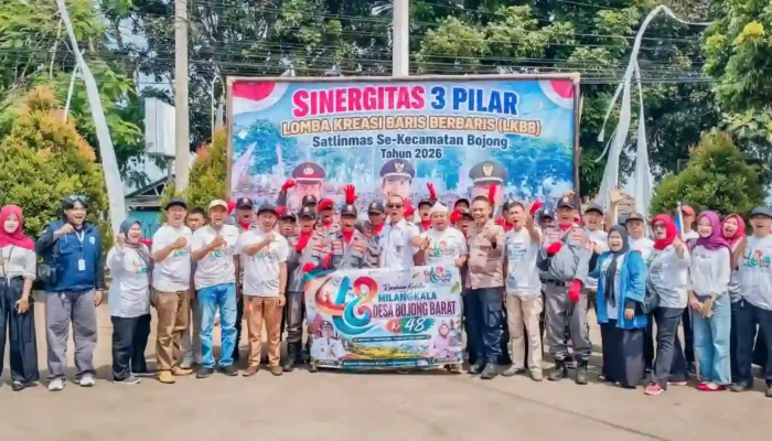Disiplin Dan Semangat, Linmas Bojong Barat Juarai LKBB Tingkat Kecamatan Bojong