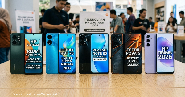 Mau Cari HP Murah Rasa Flagship? Cek 5 Rekomendasi HP 2 Jutaan Terbaru 2026 Ini!