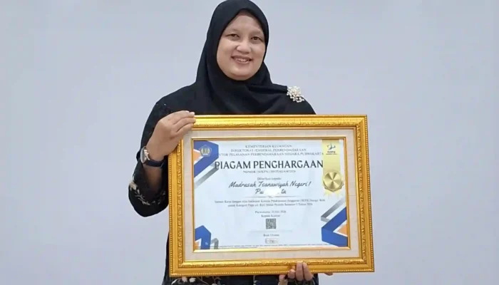 Luar Biasa, Dua Tahun Berturut-turut MTsN 1 Purwakarta Raih Penghargaan Dari KPPN