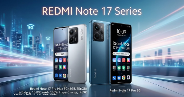 Harga dan Spesifikasi Redmi Note 17 Pro Max 5G: Bawa Baterai 10.000 mAh & Fitur Tahan Air