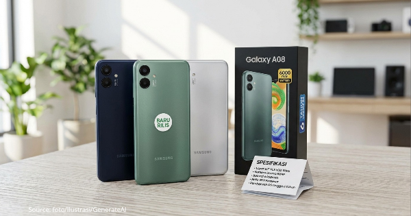 Samsung Galaxy A08 Resmi Rilis di Indonesia: Baterai 6.000 mAh & Update OS 6 Tahun!
