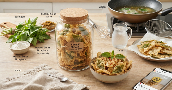 Resep Keripik Kemangi Renyah Tahan Lama, Ide Jualan Camilan Gurih Super Praktis Resep Keripik Kemangi Renyah Tahan Lama