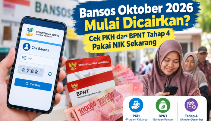 Bansos PKH BPNT Oktober 2026 Kapan Cair? Cek Status Penerima dengan NIK Bansos PKH BPNT Oktober 2026 Kapan Cair? Cek Status Penerima dengan NIK - Foto: chatgpt