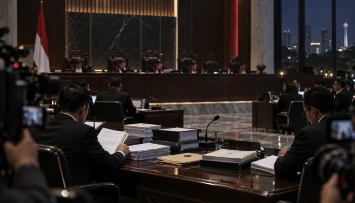 Ijazah Setara SMA Gibran Tak Terbukti di MK, Mengapa Tak Didiskualifikasi? Mahkamah Konstitusi menggelar sidang pembuktian perkara syarat pendidikan Gibran pada Rabu malam. - Foto: literasihukum.com
